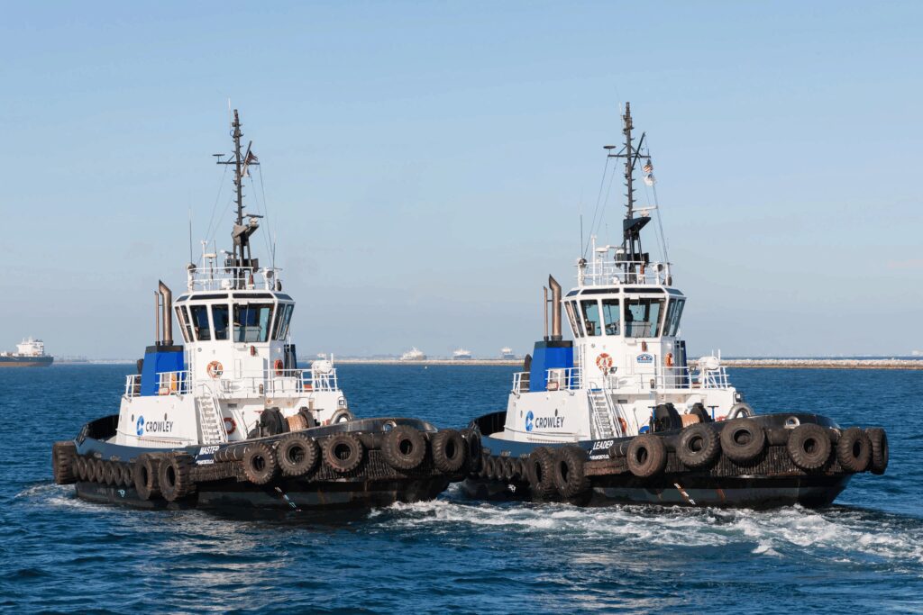The Master and Leader were originally delivered in April 1998, built to last by Nichols Brothers Boat Builders of Freeland, Washington state (CREDIT: Crowley)