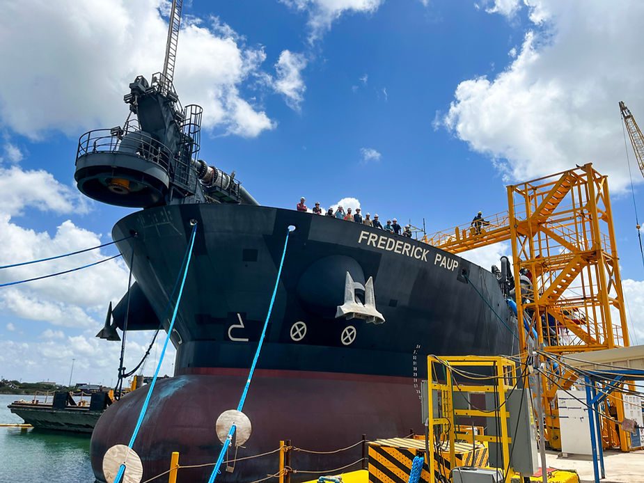 The snapshot of the project team aboard the FREDERICK PAUP. Photo credit: FREDERICK PAUP Project Team