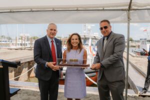 U.S. Congresswoman Lisa McClain of Michigan was honored as Legislator of the Year by the Great Lakes Maritime Task Force for her advocacy on behalf of the Great Lakes maritime industry. Her efforts, which include securing funding for the Soo Locks and a new heavy icebreaker, directly support the jobs and livelihoods of Jones Act mariners who operate the U.S.-flagged vessels on the Great Lakes.