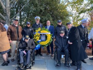 American merchant marine veterans and families attended the National ceremony on Veterans Day at the Arlington National Cemetery for the third consecutive year. (Image Credit: AMMV)