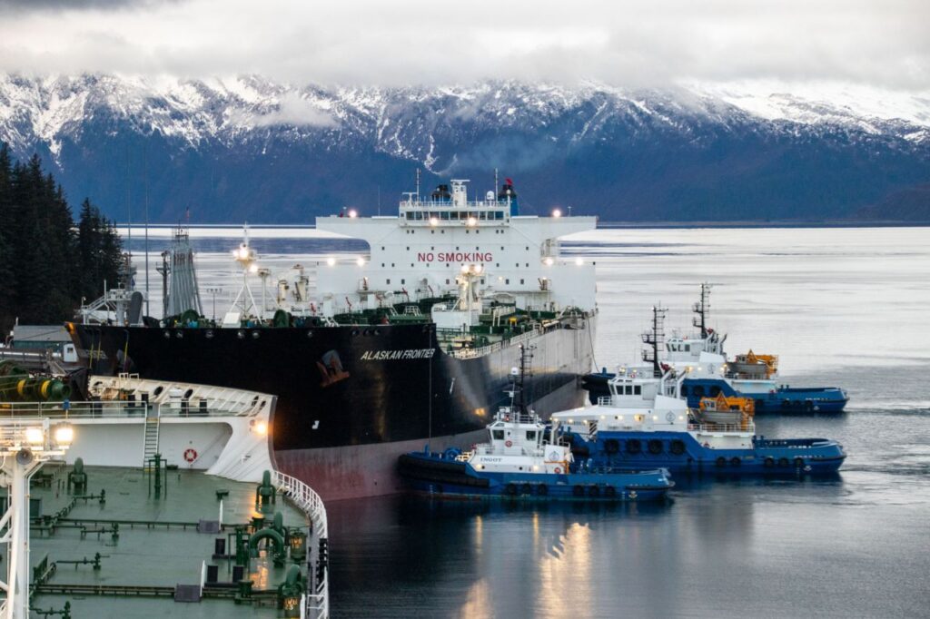 The Alaskan Frontier is a American-built Suezmax tanker capable of shipping approximately 1.3 million barrels of oil. (Image Credit: OSG).